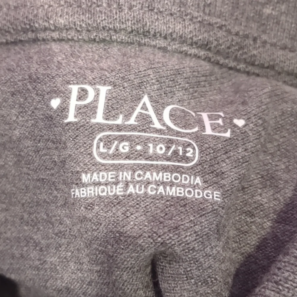 The Children's Place Gray Long Sleeve Girls Polo Shirt size Large